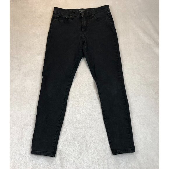 Banana Republic Womens Jeans 28/6 High Rise Skinny Stretch Black Denim Ankle - Picture 10 of 11